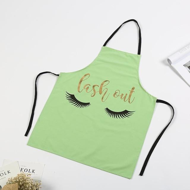 1Pcs Fashion Bronzing Cotton Apron Women Adult Bibs Home Cooking Baking Coffee Shop Cleaning Aprons Kitchen Accessories