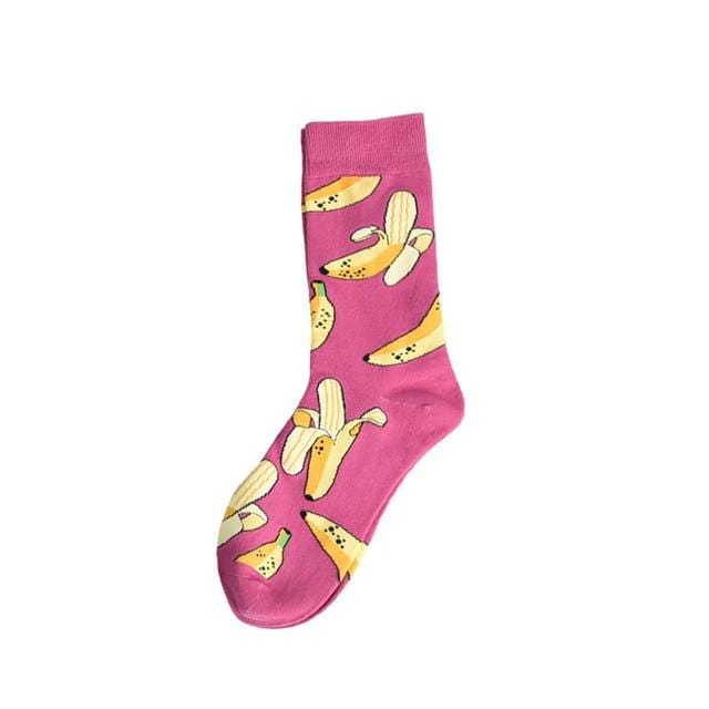 Autumn fashion street Harajuku style fun socks unisex fancy fruit animal art man cotton socks cute happy woman long socks meias