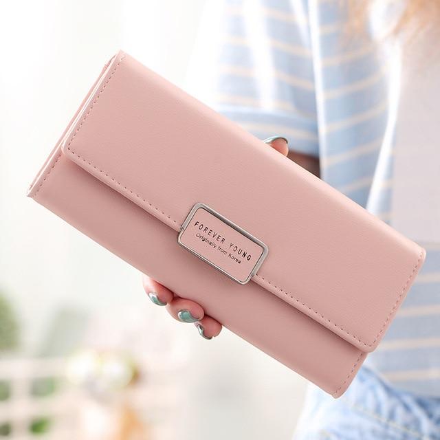 aliwood High Quality 3 Fold Women's Wallet Brand PU Leather Long Purse Clutch Coin Purse Phone Pocket Card Holder Large Capacity