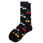 Fashion Unisex Hip Hop Mens Happy Socks Autumn with Fruits and Cartoon Picture Cool Socks Combed Cotton for Lovers Meias 404