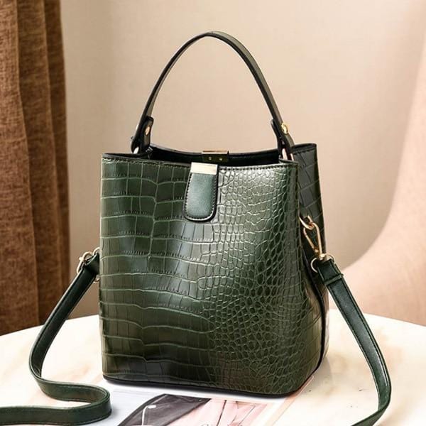 HJPHOEBAG fashion Crocodile Crossbody Bag For Women Shoulder Bag Designer Women Bags Luxury PU Leather Bag Bucket Handbag YC254
