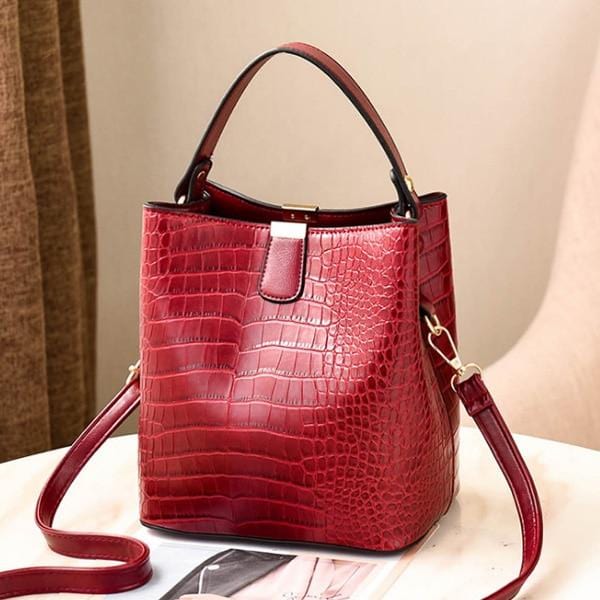 HJPHOEBAG fashion Crocodile Crossbody Bag For Women Shoulder Bag Designer Women Bags Luxury PU Leather Bag Bucket Handbag YC254