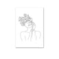 Simplicity Line Drawing Poster and Print Black White Abstract Flower Woman Artwork Canvas Painting Wall Art Picture Home Decor