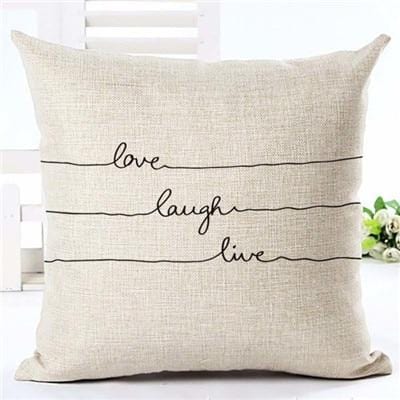 Letter Love Home Cushion Covers Linen Black White Pillow Cover Sofa Bed Nordic Decorative Pillow Case 45x45cm