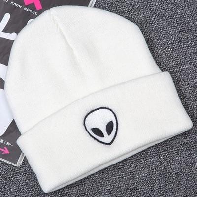 Hot Sale Embroidery Alien Hat Winter Men And Women Cuff Hats Soft Solid Beanies Hip Hop Unisex Warm Knitted Caps Gorros De Lana