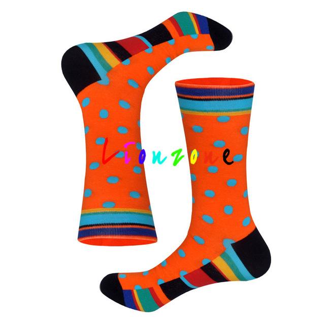 Lionzone 2019 Newly Men Socks Cotton Casual Personality Design Hip Hop Streetwear Happy Socks Gifts for Men Brand Quality