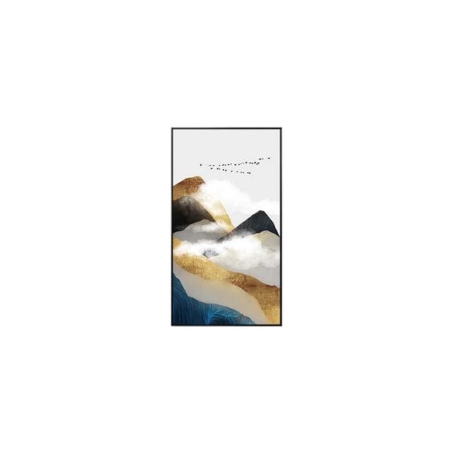 Abstract Golden Mountain White Cloud Canvas Paintings Wall Art Picture For Living Room Home Decoration Modern Posters And Prints
