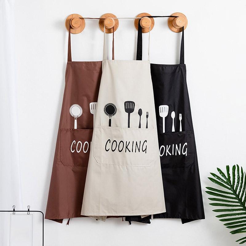 1Pcs Striped Waterproof Polyester Apron Woman Adult Bibs Home Cooking Baking Coffee Shop Cleaning Aprons Kitchen Accessory 46212