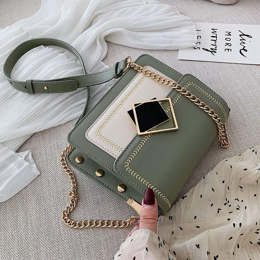 Chain Pu Leather Crossbody Bags For Women 2019 Small Shoulder Messenger Bag Special Lock Design Female Travel Handbags