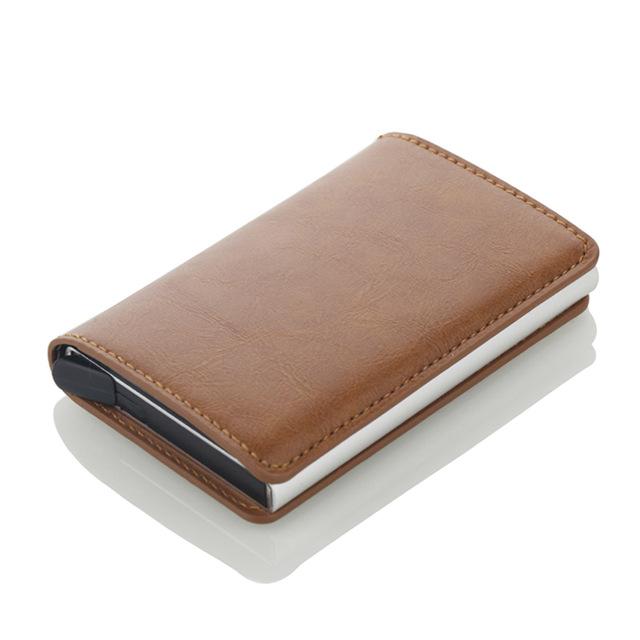 Men Credit Card Holders Business ID Card Case Fashion Automatic RFID Card Holder Aluminium Bank Card Wallets