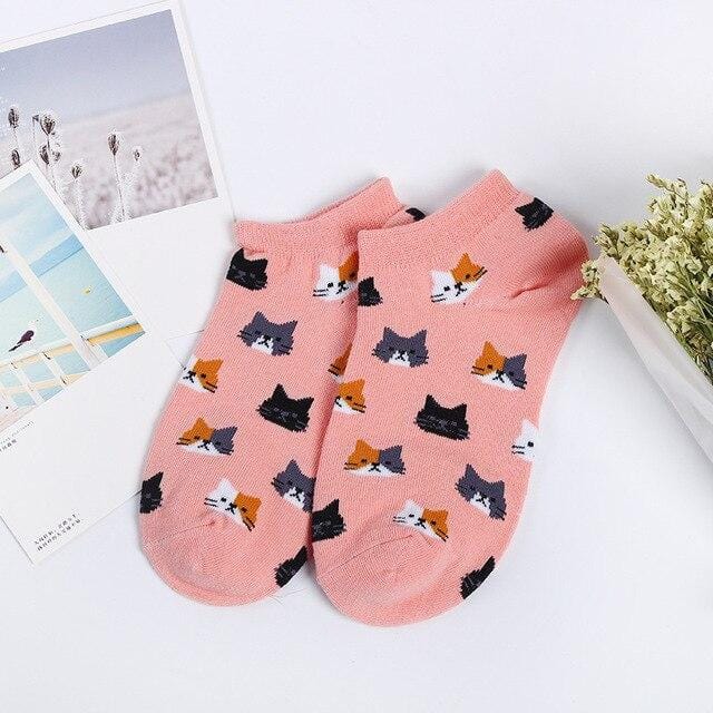 Jeseca 2019 Autumn Women Socks Cartoon Animal Cute Cat Sock for Girls Winter Thick Warm Cotton Sock for Ladies Christmas Gifts