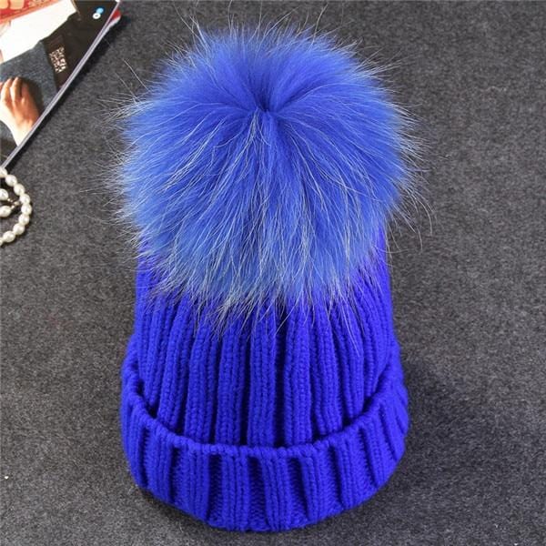 Xthree mink and fox fur ball cap pom poms winter hat for women girl 's hat knitted beanies cap brand new thick female cap