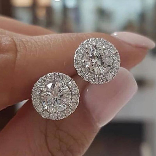 2019 Fashion Luxury 925 Sterling Silver 6mm Small Zircon Stud Earing Earrings for women christmas gift korean jewelry E232
