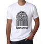 Rapturous Fingerprint White Mens Short Sleeve Round Neck T-Shirt Gift T-Shirt 00306 - White / S - Casual