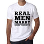 Real Men Marry Receptionists Mens Short Sleeve Round Neck T-Shirt - White / S - Casual