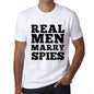 Real Men Marry Spies Mens Short Sleeve Round Neck T-Shirt - White / S - Casual