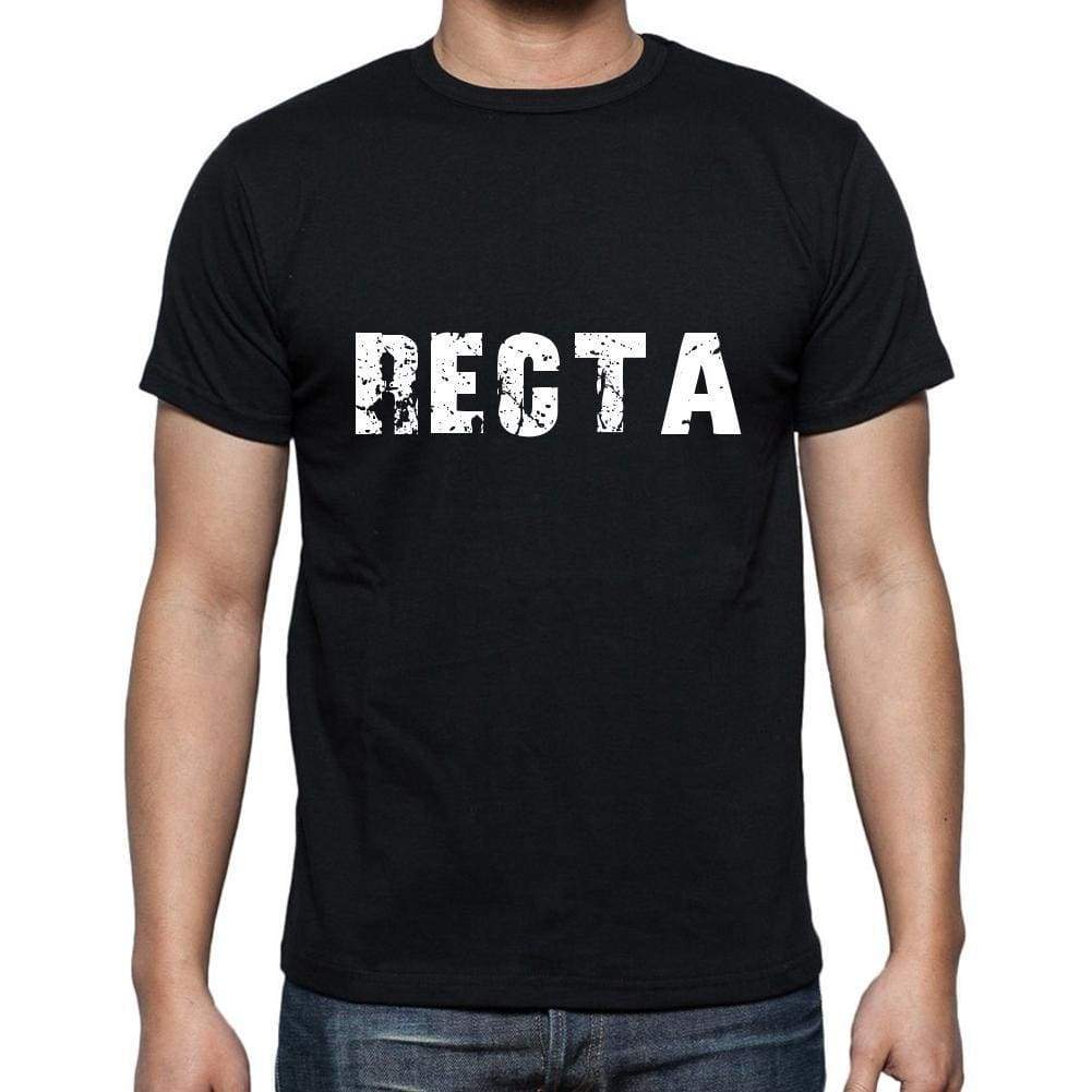 Recta Mens Short Sleeve Round Neck T-Shirt 5 Letters Black Word 00006 - Casual