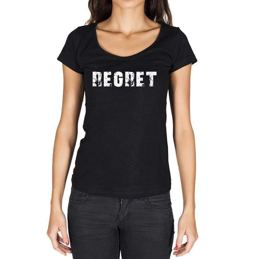 Regret French Dictionary Womens Short Sleeve Round Neck T-Shirt 00010 - Casual