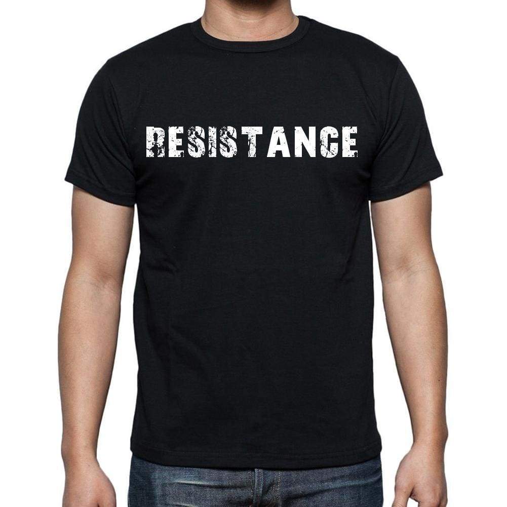 Resistance White Letters Mens Short Sleeve Round Neck T-Shirt 00007