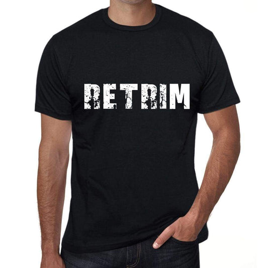Retrim Mens Vintage T Shirt Black Birthday Gift 00554 - Black / Xs - Casual