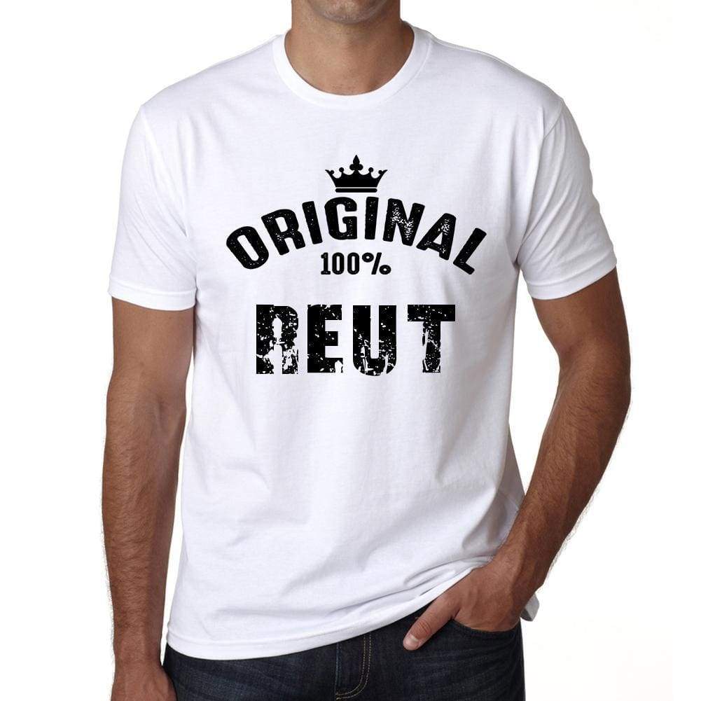 Reut 100% German City White Mens Short Sleeve Round Neck T-Shirt 00001 - Casual
