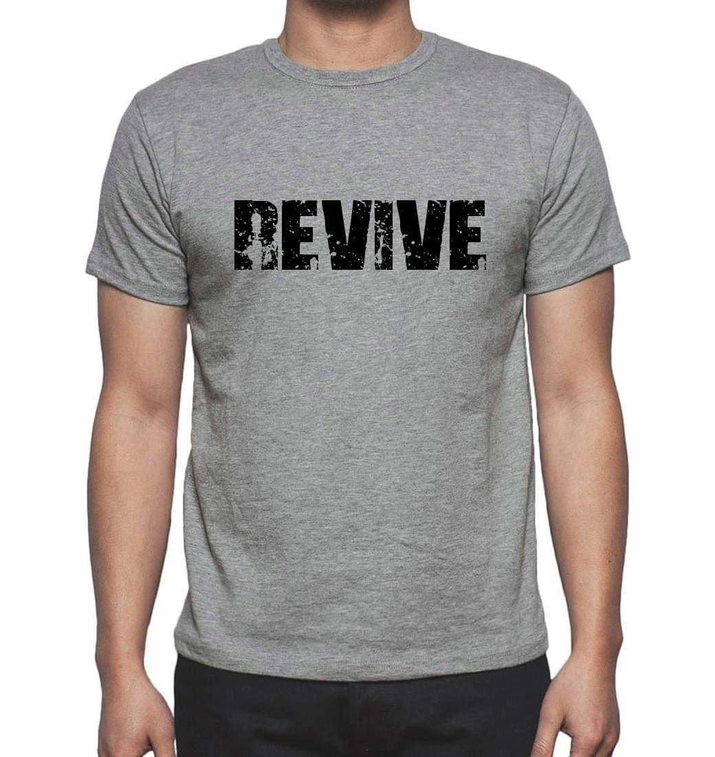 Revive Grey Mens Short Sleeve Round Neck T-Shirt 00018 - Grey / S - Casual