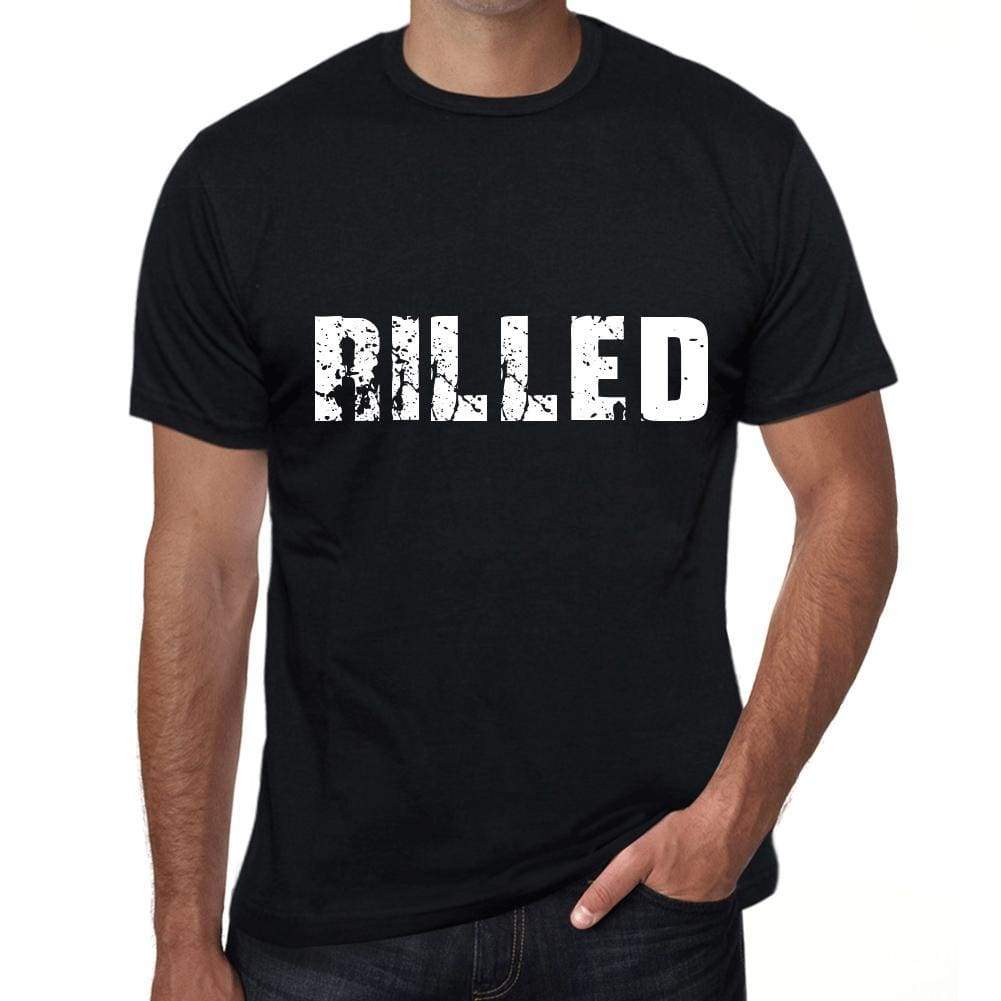 Rilled Mens Vintage T Shirt Black Birthday Gift 00554 - Black / Xs - Casual