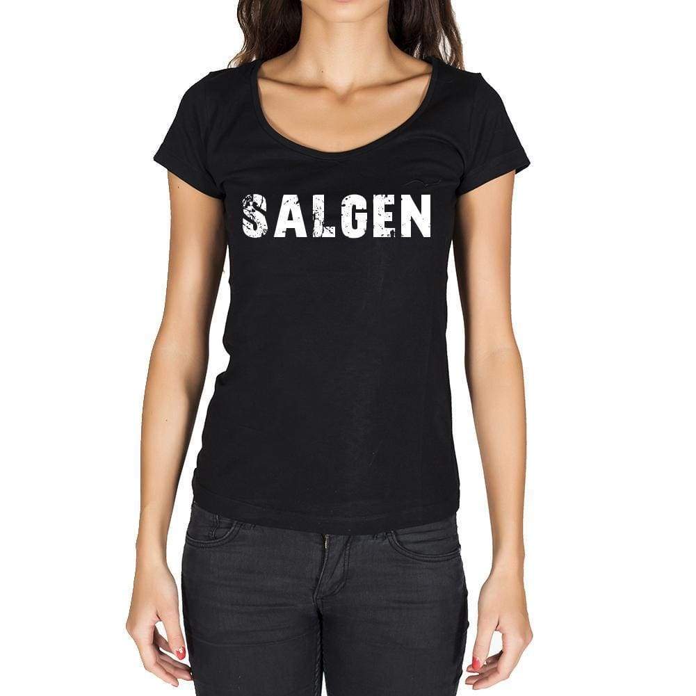 Salgen German Cities Black Womens Short Sleeve Round Neck T-Shirt 00002 - Casual