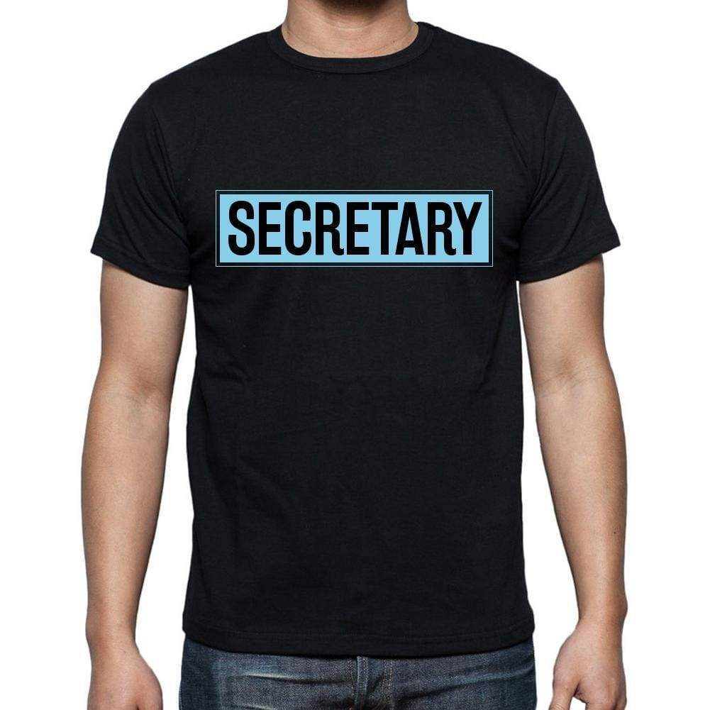 Secretary T Shirt Mens T-Shirt Occupation S Size Black Cotton - T-Shirt