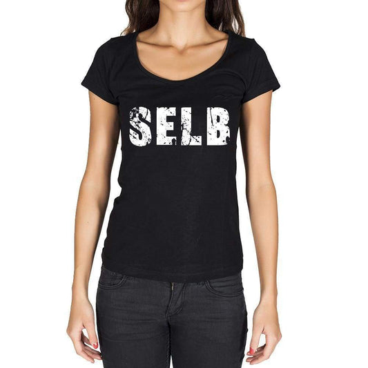 Selb German Cities Black Womens Short Sleeve Round Neck T-Shirt 00002 - Casual