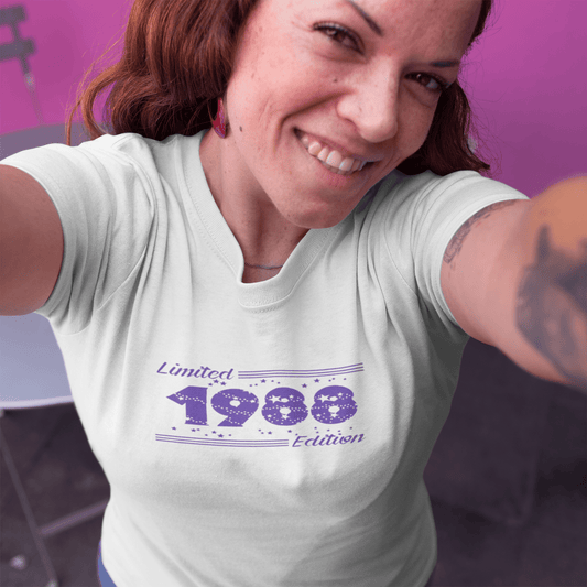 1988 Limited Edition Star, Women's T-shirt, White, Birthday Gift 00382