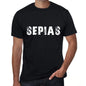 Sepias Mens Vintage T Shirt Black Birthday Gift 00554 - Black / Xs - Casual