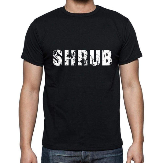 Shrub Mens Short Sleeve Round Neck T-Shirt 5 Letters Black Word 00006 - Casual