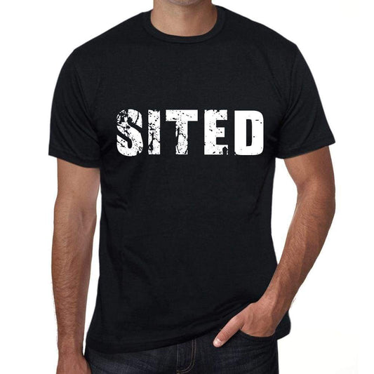 Sited Mens Retro T Shirt Black Birthday Gift 00553 - Black / Xs - Casual
