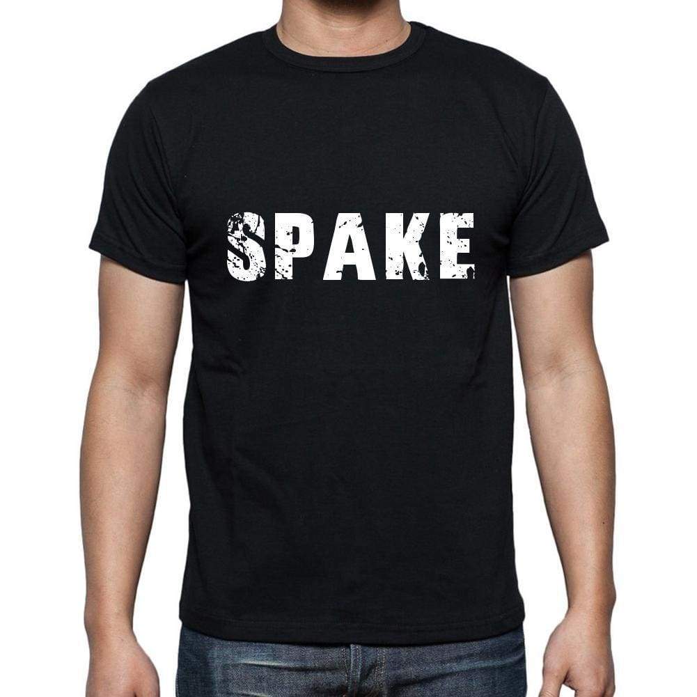 Spake Mens Short Sleeve Round Neck T-Shirt 5 Letters Black Word 00006 - Casual