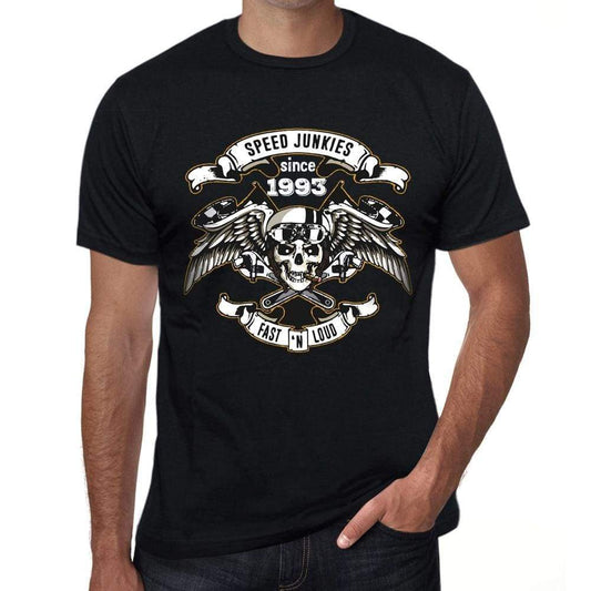 Speed Junkies Since 1993 Mens T-Shirt Black Birthday Gift 00462 - Black / Xs - Casual