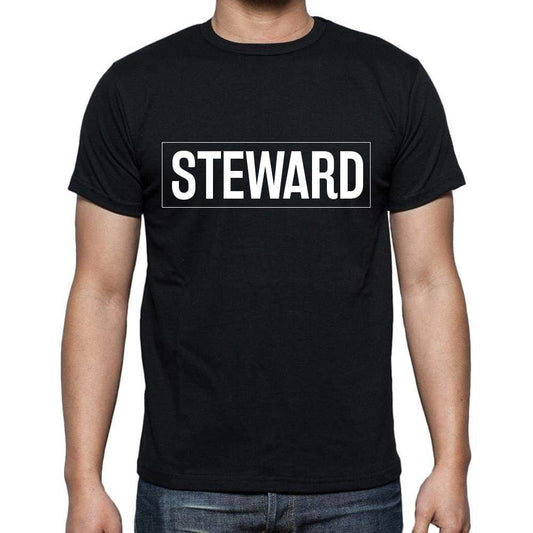 Steward T Shirt Mens T-Shirt Occupation S Size Black Cotton - T-Shirt