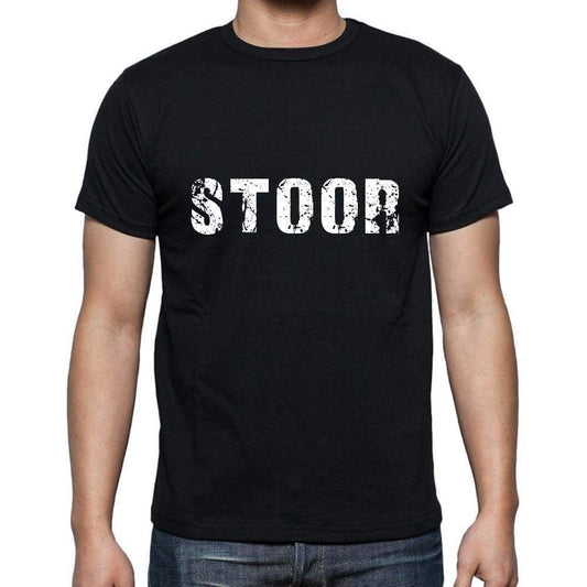 Stoor Mens Short Sleeve Round Neck T-Shirt 5 Letters Black Word 00006 - Casual
