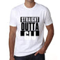 Straight Outta Gij Mens Short Sleeve Round Neck T-Shirt 00027 - White / S - Casual