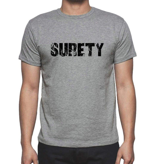 Surety Grey Mens Short Sleeve Round Neck T-Shirt 00018 - Grey / S - Casual