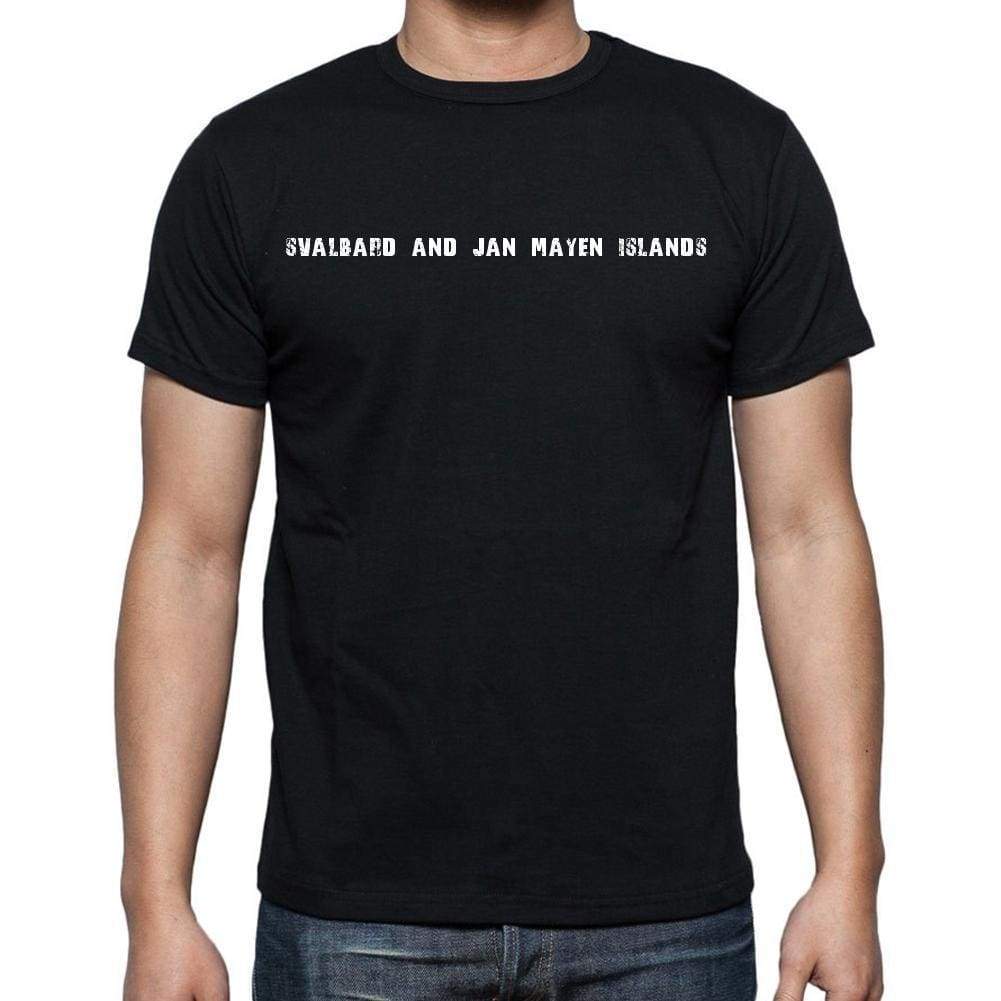 Svalbard And Jan Mayen Islands T-Shirt For Men Short Sleeve Round Neck Black T Shirt For Men - T-Shirt