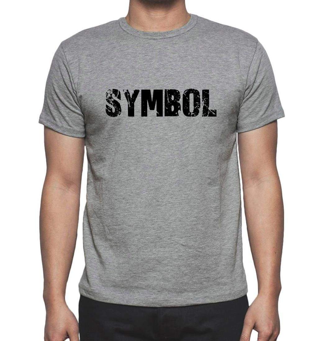 Symbol Grey Mens Short Sleeve Round Neck T-Shirt 00018 - Grey / S - Casual
