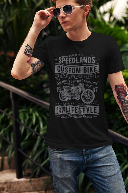 ULTRABASIC Men's T-Shirt Motorcycle Speedlands Custom Bike - Speed Way Lifestyle Tee Shirt
