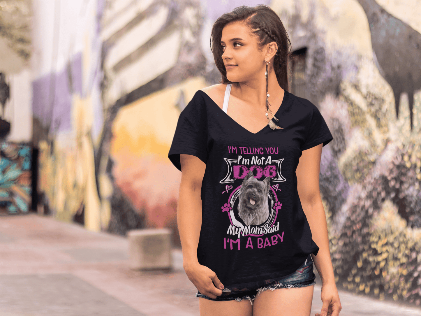 ULTRABASIC Women's T-Shirt I'm Telling You I'm Not a Cairn Terrier - My Mom Said I'm a Baby - Cute Puppy Dog Lover Tee Shirt