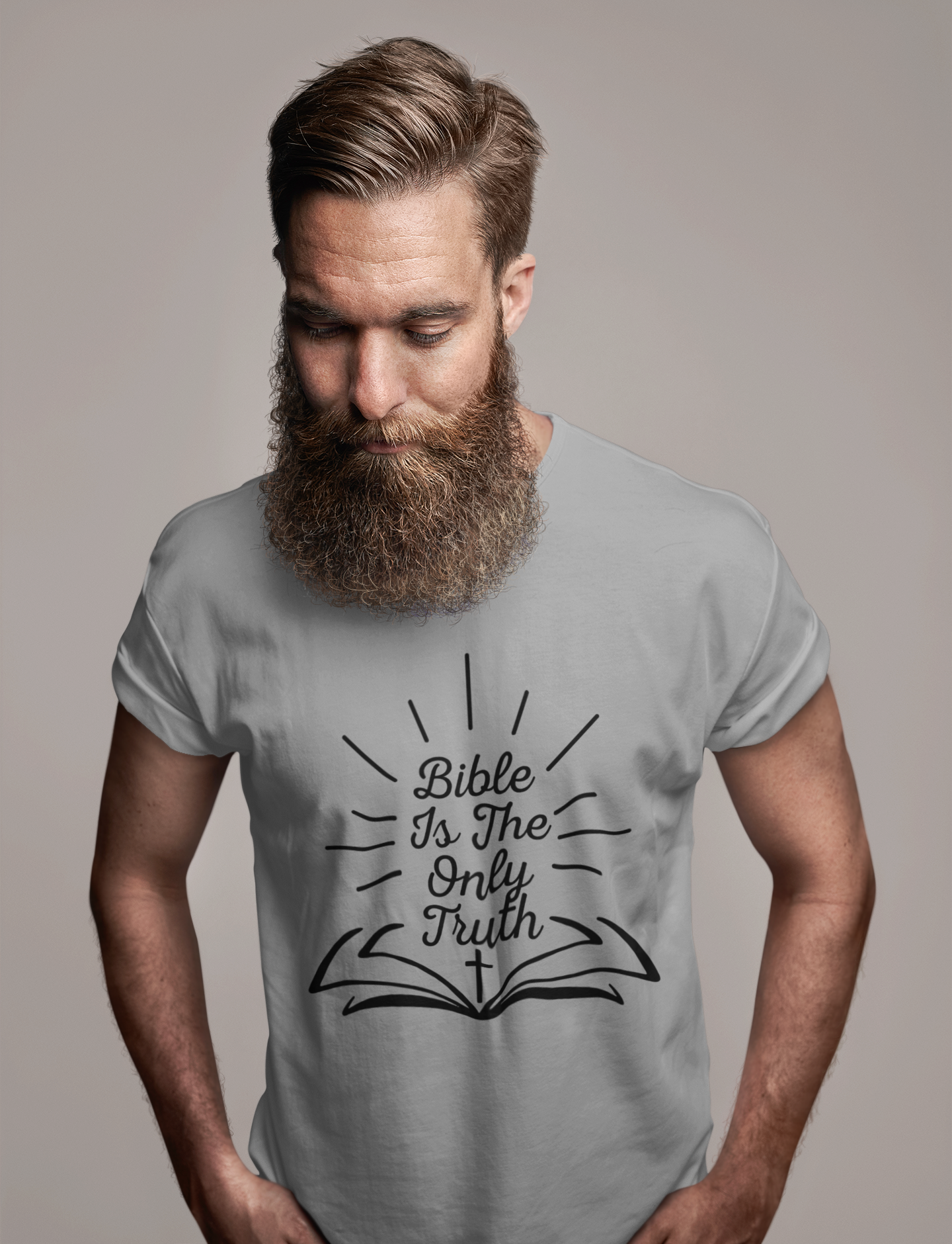 ULTRABASIC Men's T-Shirt Bible is the Only Truth - Bible Religious Shirt