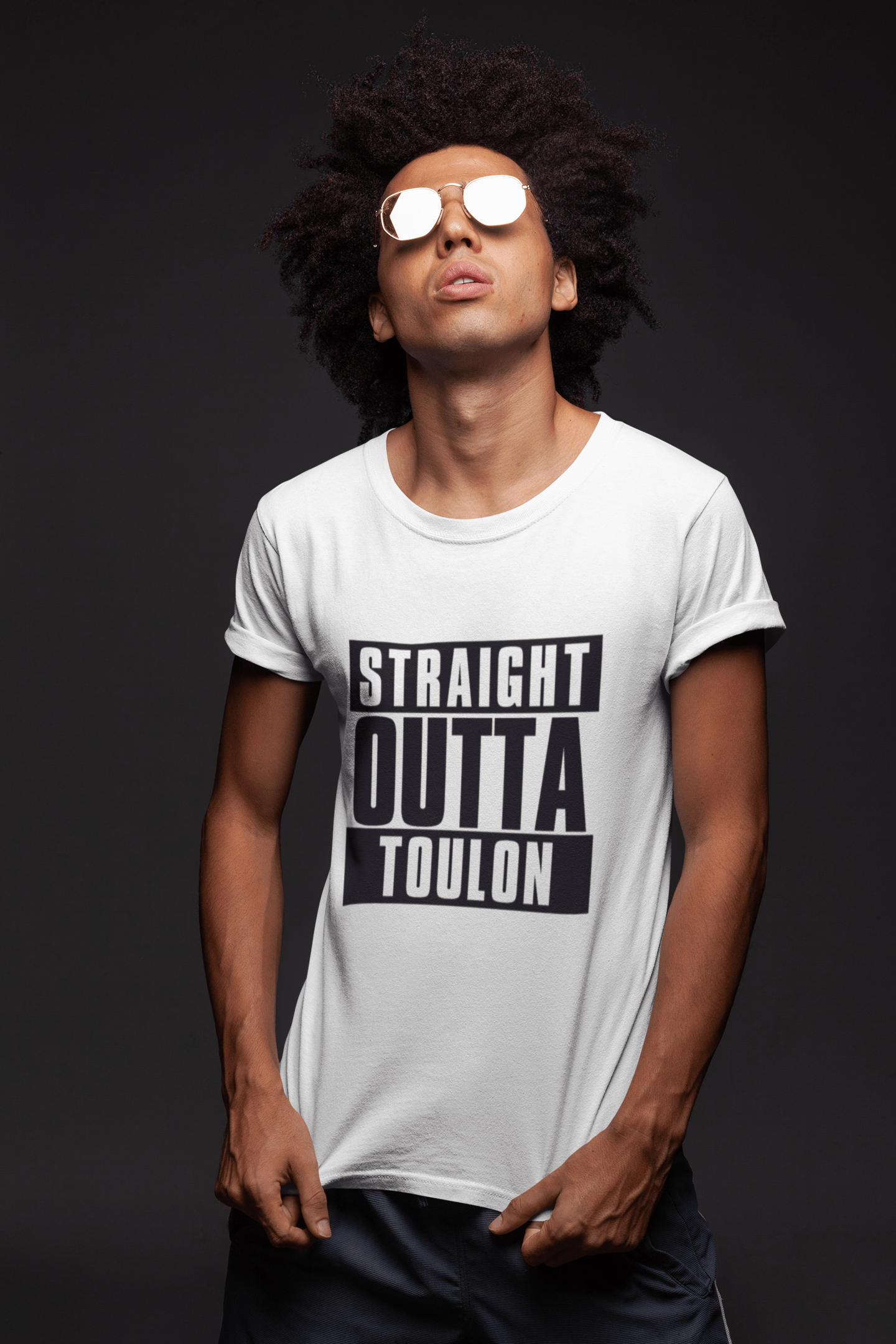 Straight Outta Toulon, t Shirt Homme, t Shirt Straight Outta, Cadeau Homme