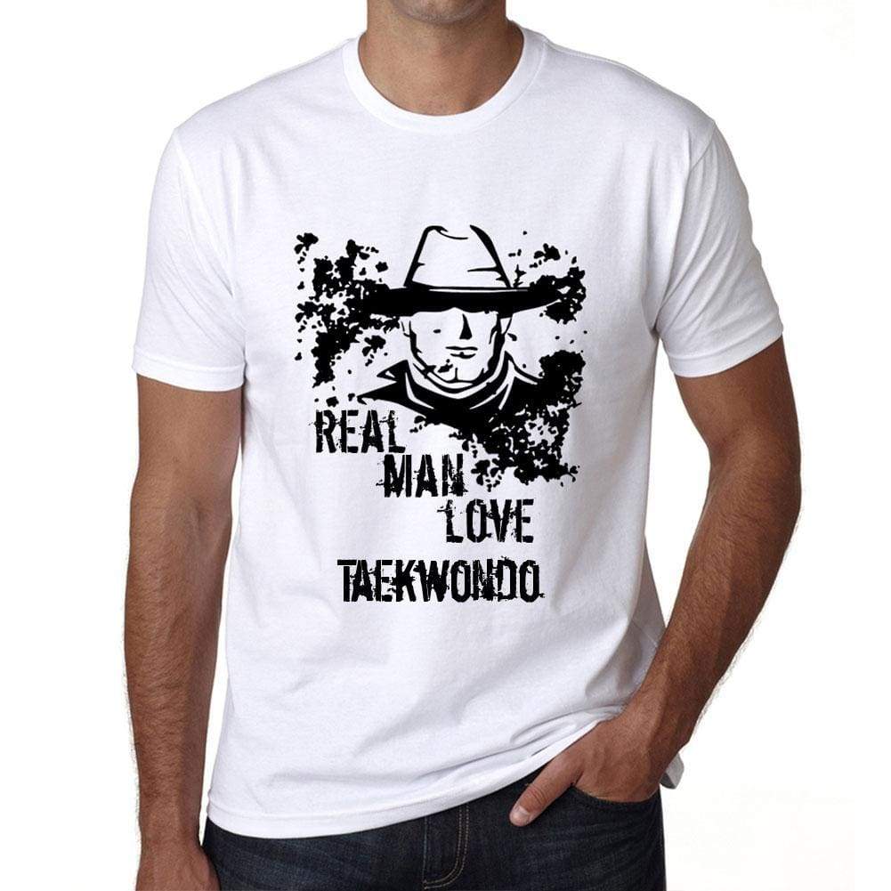 Taekwondo Real Men Love Taekwondo Mens T Shirt White Birthday Gift 00539 - White / Xs - Casual