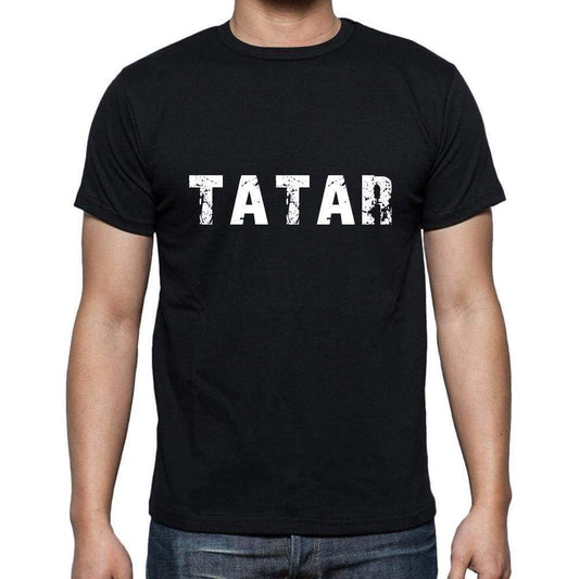 tatar Men's Short Sleeve Round Neck T-shirt , 5 letters Black , word 00006 - Ultrabasic