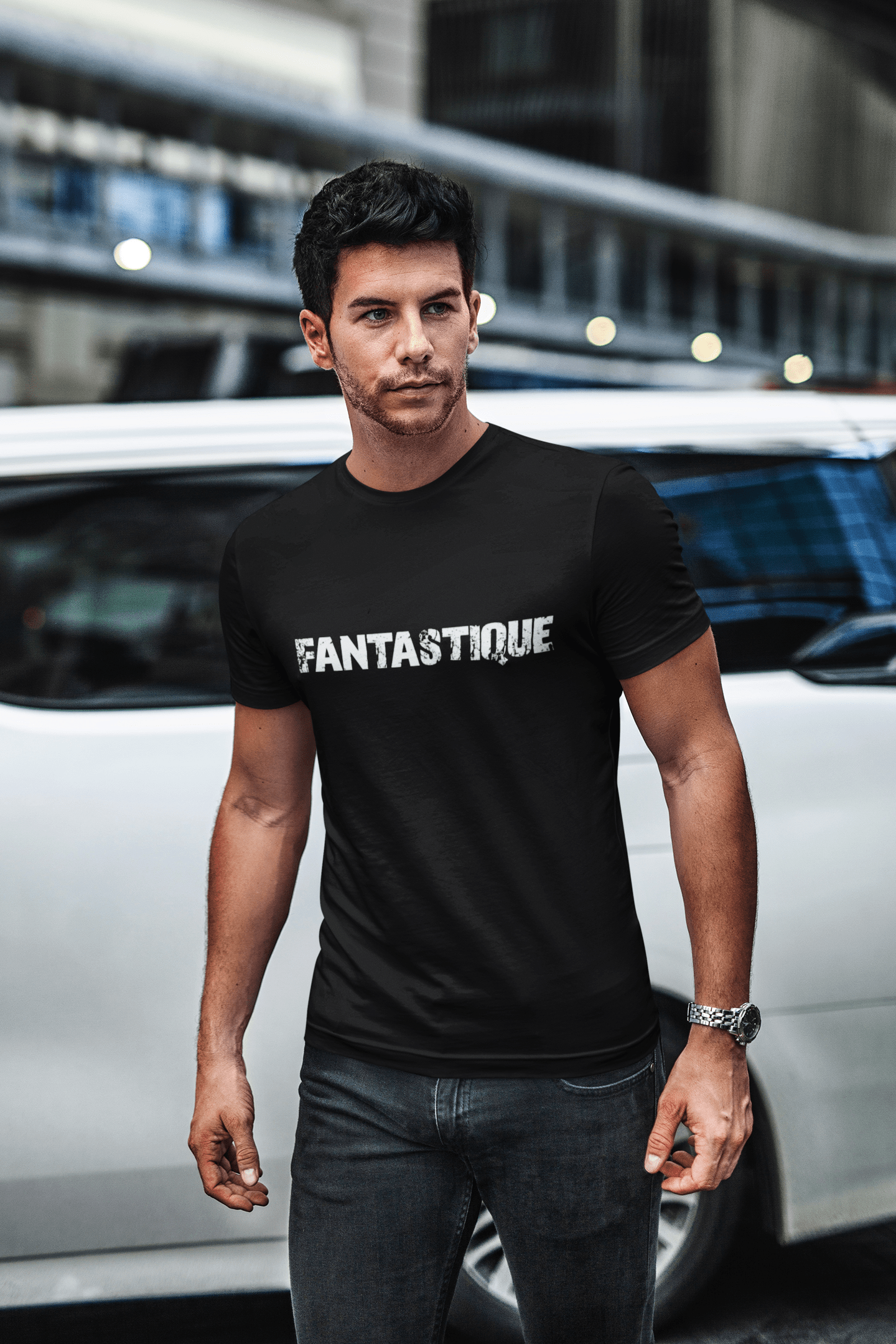 fantastique, French Dictionary, Men's Short Sleeve Round Neck T-shirt 00009