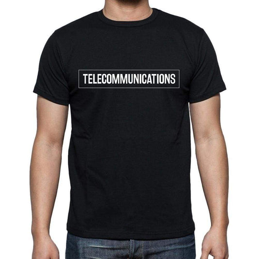 Telecommunications T Shirt Mens T-Shirt Occupation S Size Black Cotton - T-Shirt
